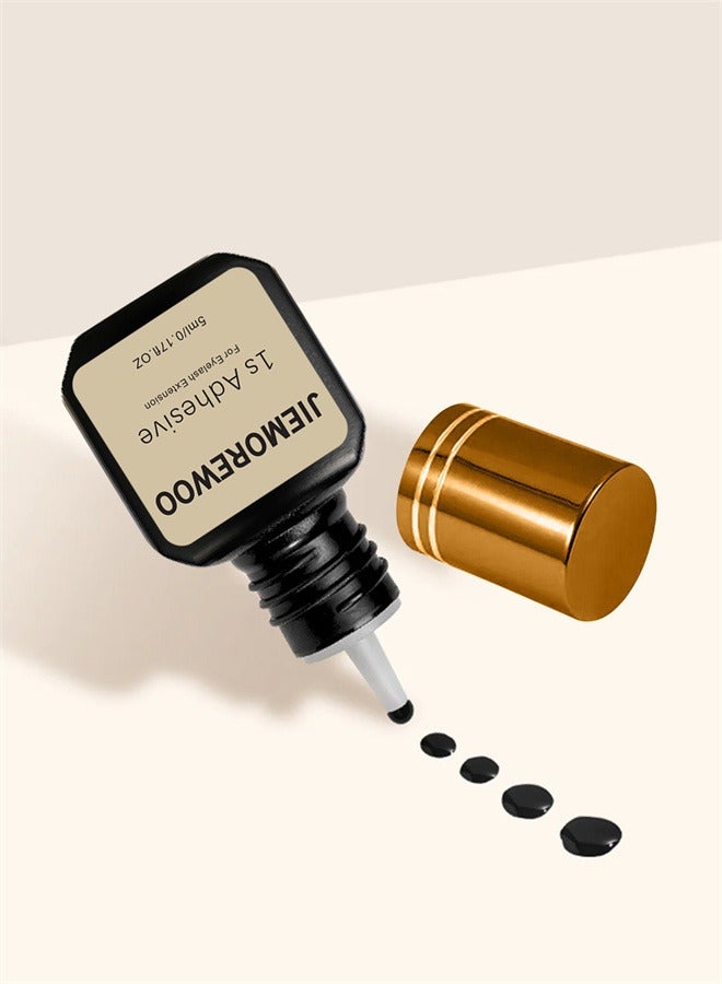 رموش جيمورو رمش تمديد الغراء 1 ثانية 5 مل سريع الجفاف قوي عقد العين الزائفة الرموش تمديد الغراء لاصق الاحتفاظ 8-10 أسابيع منخفضة الرائحة المنك رمش الغراء - Image 1