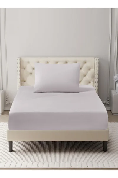 Donetella Bedding Fitted Sheet - Fits 120x200 Cm For Single Bed - 2 Pcs (1 Fitted Sheet and 2 Pillowcases) - 35 Cm Deep Pocket - Solid Bed Sheet