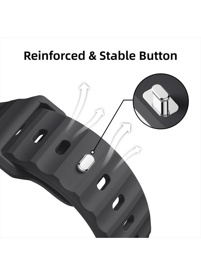 Suitisbest - Sport Band Compatible with Apple Watch Ultra Band 49mm 45mm 44mm 42mm for Men, Soft Breathable Silicone Wristbands Waterproof Replacement Strap for iWatch Series Ultra 8 7 6 5 4 SE - Image 1