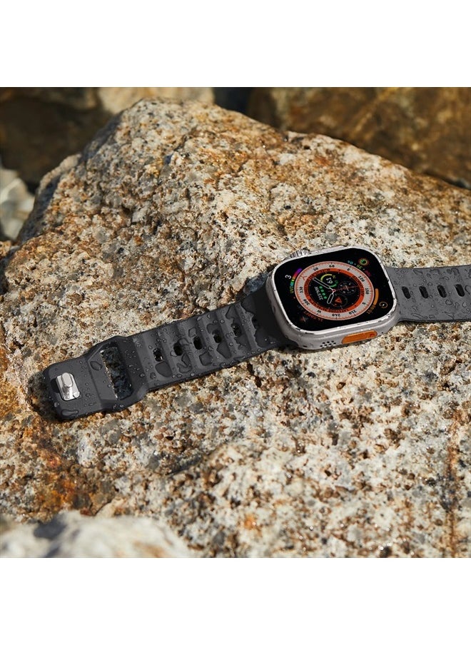 Suitisbest - Sport Band Compatible with Apple Watch Ultra Band 49mm 45mm 44mm 42mm for Men, Soft Breathable Silicone Wristbands Waterproof Replacement Strap for iWatch Series Ultra 8 7 6 5 4 SE - Image 1
