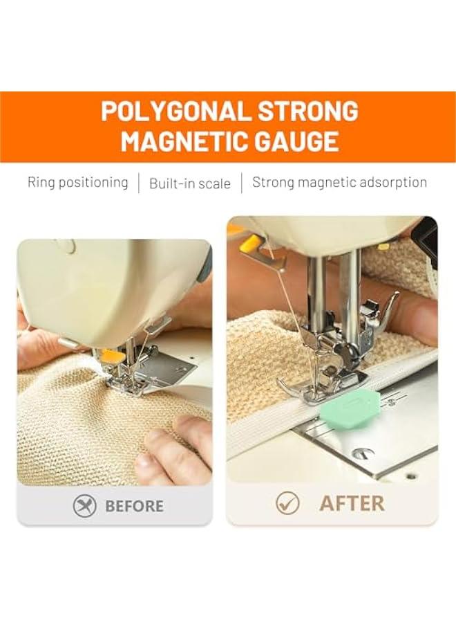 Magnetic Seam Guide for Sewing Machines - Versatile Polygonal Hemmer Guide with Scale, Universal Accessory for Magnet Making Machines (Set of 3) - Image 3