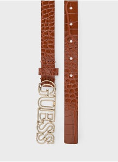 GUESS Logo Detailed Allocated Hole  Belt  - Image 2