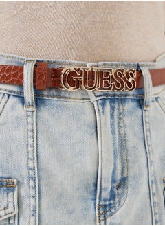 GUESS Logo Detailed Allocated Hole  Belt  - Image 4