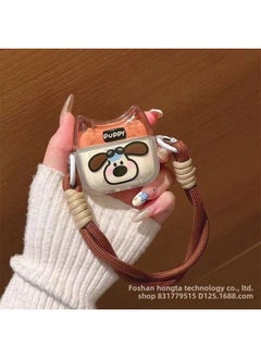 Generic Cute Cat Ear Portable Lanyard Suitable For Apple Wireless Bluetooth Airpods Pro2 Generation Headset 3 Generation Protective Cover-Color:Dog Lanyard Independent Packaging-Applicable Model:airpods 1/2 Generation  - Image 1