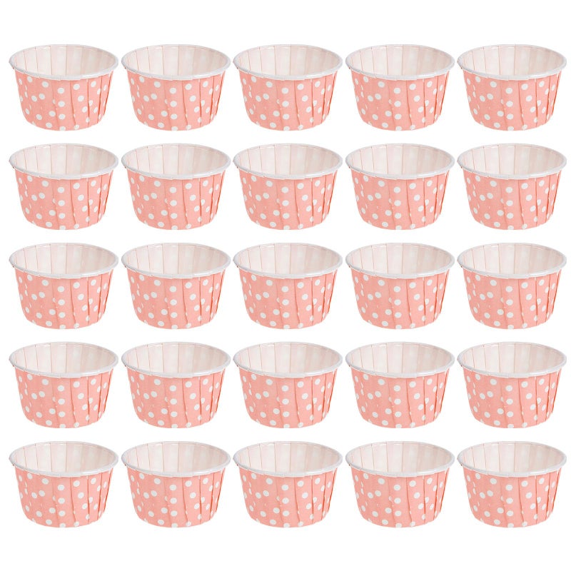 100pcs Pink Base White Dot Disposable Paper Cupcake Cups High Temperature Resistant Muffin Liners - Image 2