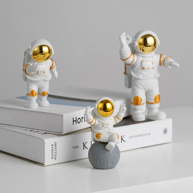 NYRWANA Toys for Kids Kids Toys Car Dashboard Accessories Toys for Boys Miniature Toys Birthday Gift Astronaut Toy 3 Pieces - Image 2