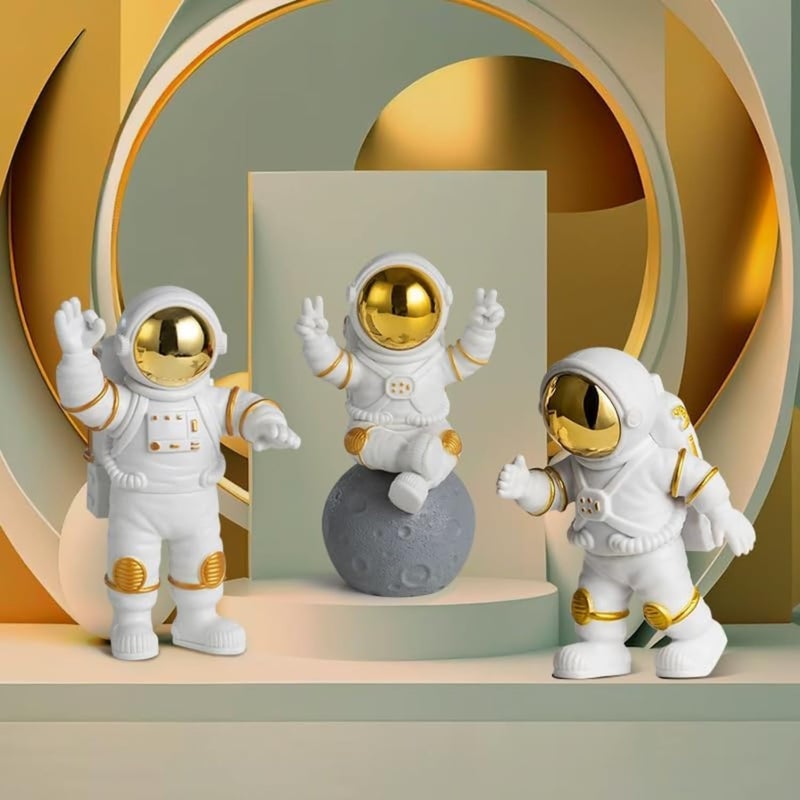 NYRWANA Toys for Kids Kids Toys Car Dashboard Accessories Toys for Boys Miniature Toys Birthday Gift Astronaut Toy 3 Pieces - Image 4
