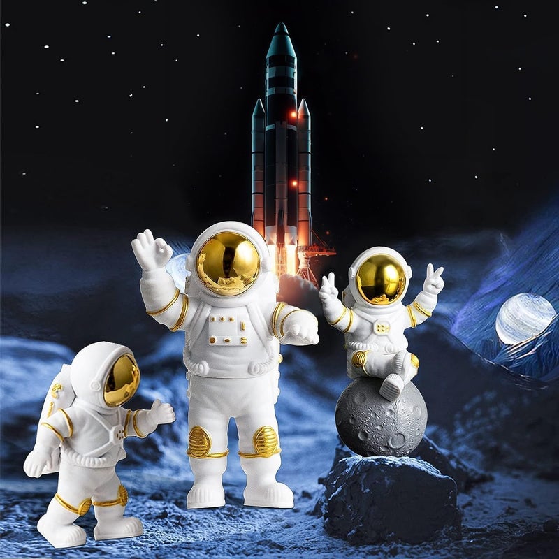 NYRWANA Toys for Kids Kids Toys Car Dashboard Accessories Toys for Boys Miniature Toys Birthday Gift Astronaut Toy 3 Pieces - Image 3