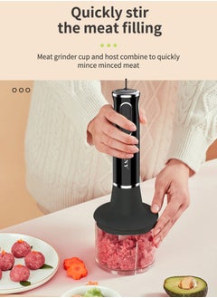 sokany 4-in-1 Multifunction Hand Blender Food Processor Electric Chopper 400W SK-1721-4 Black  - Image 3