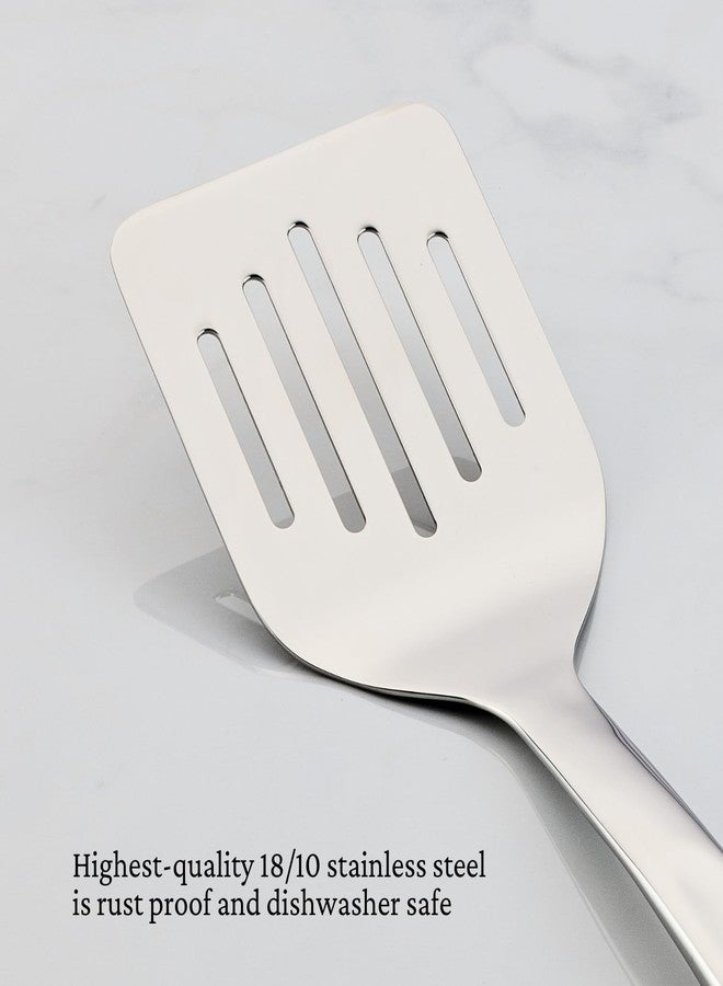 Hestan Provisions Chef's Tools, Slotted Spatula/Turner, (13-Inch), Artisan-Polished Stainless Steel - Image 4