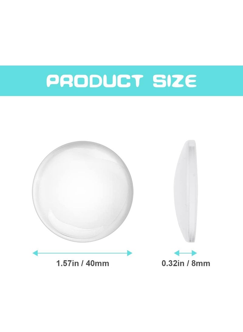 Door Stopper, 6Pcs Wall Door Handle Stopper, Silicone Transparent Round Wall Protector, Self-Adhesive Door Stops Door Handle Bumper Pads for Wall, Fridge, Cabinets (1.57inch) - Image 2