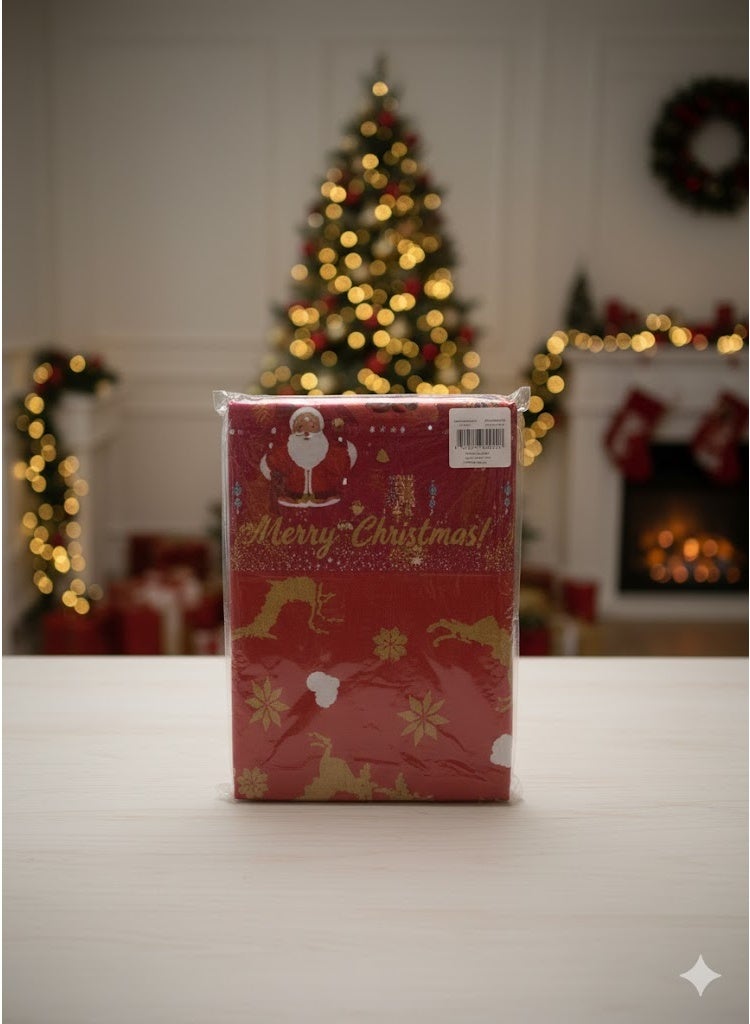 مفرش طاولة بتصميم أشكال احتفالية – مقاس 1.83 × 1.37 متر – أحمر - Image 3