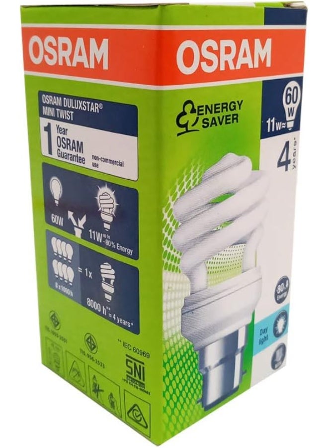 OSRAM Osram DULUX Superstar Mini TWIST | Fluorescent 11W, Pin Base B22d, Day Light/865-640lm - Image 1