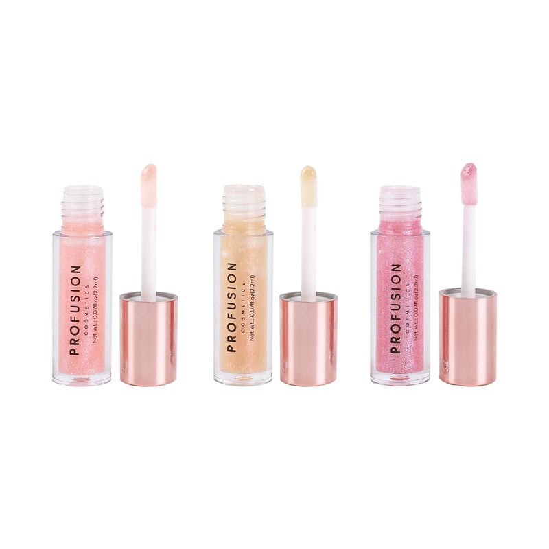 Profusion Cosmetics Written in the Stars Mini Lip Gloss Trio Experience the Portable Brilliance and Dive Into Luxury With Premium Beauty Tool