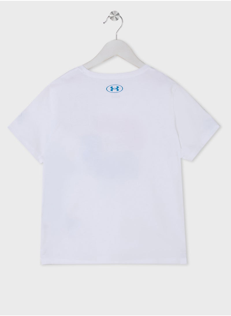 UNDER ARMOUR - Youth Bubble Wordmark T-Shirt - Image 1