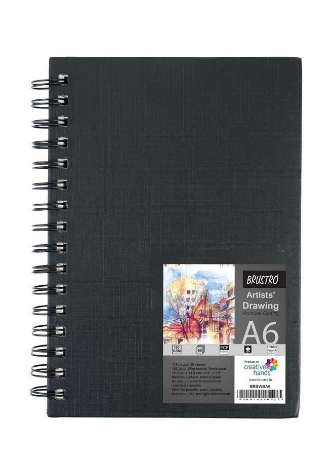 BRUSTRO Artists Fineart Graphite Pencil Set of 12 (10B-2H) with Artists Sketchbook, A6, Wiro Bound, 116 Pages 160 GSM |Ideal for Drawing,Sketching,Mandala,Shading,Artwork, Artists, Professionals. - Image 3