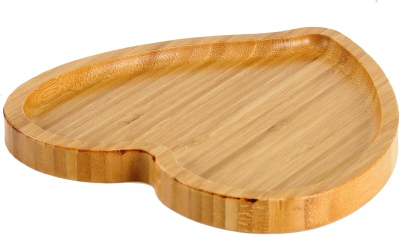 BinaryABC Heart Shaped Wood Serving Platters and Trays Side Dish Serving Trays Tabletop Serving PlattersValentines Day Table Decorations Supplies 787inch - Image 5