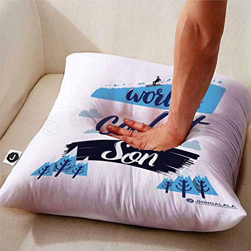 Jhingalala Jhingalala Gift for Son Worlds Coolest Son Printed Cushion Cover with Filler Gift for Son Birthday Special - Image 3