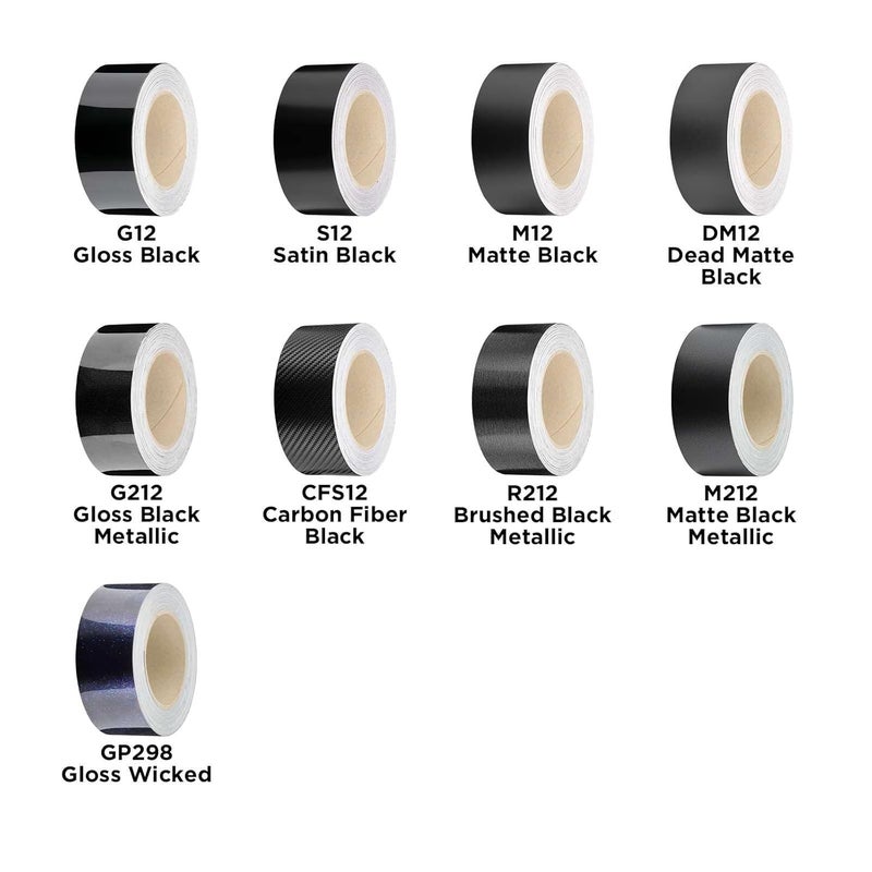 EZAUTO WRAP 3M 2080 M12 Matte Black Vinyl Wrap Kit for Black Out Chrome Delete Window Trim Door Trim with Tool Kit 2" x 50Ft - Image 2