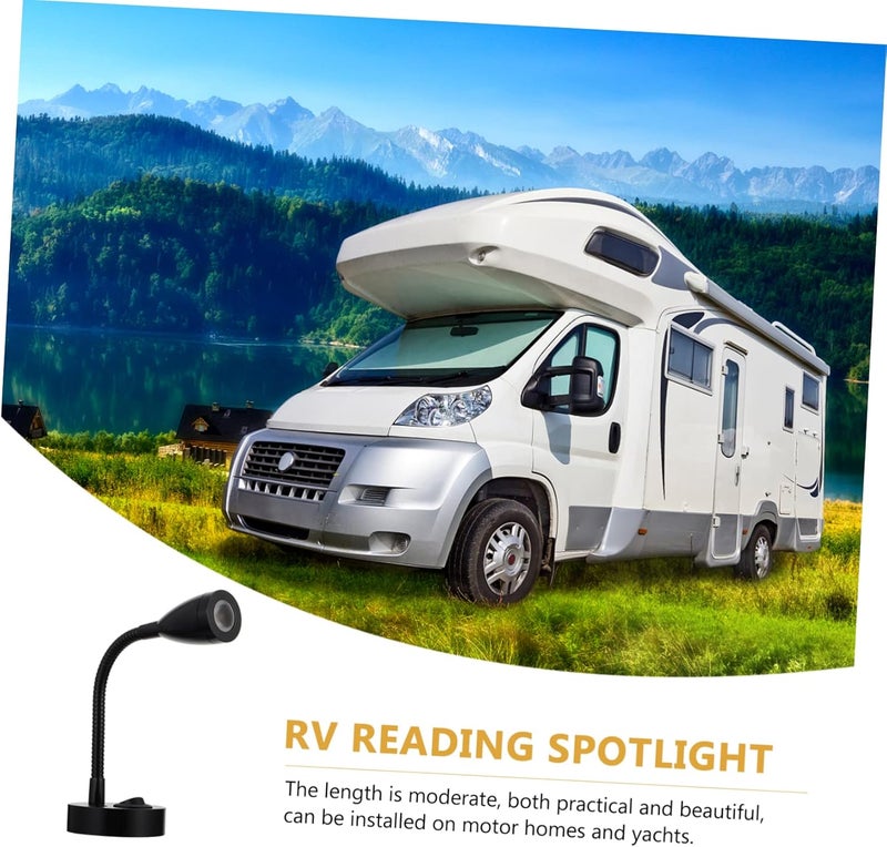 خصائص فيزيائية وكيميائية مستقرة ABOOFAN 3 واط LED ضوء قراءة لليخت وكشاف خزانة حائط مع توهج دافئ للقراءة والإضاءة الداخلية - Image 3