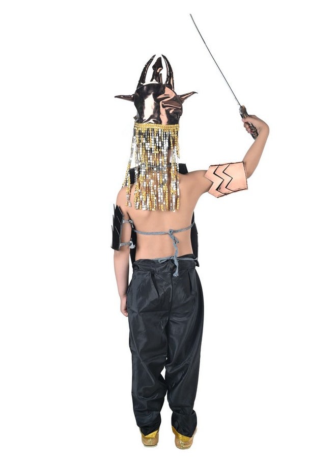BookMyCostume BookMyCostume Baahubali Warrior Indian Movie Character with Helmet & Sword Kids & Adults Fancy Dress Costume 7-8 yrs  - Image 3