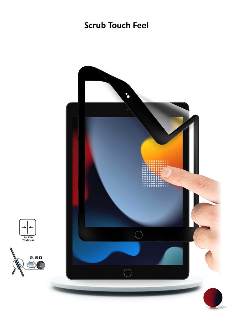 Matte Ceramics Anti Fingerprint Screen Protector For Apple IPad 10.2 9th Generation 2021 Clear/Black