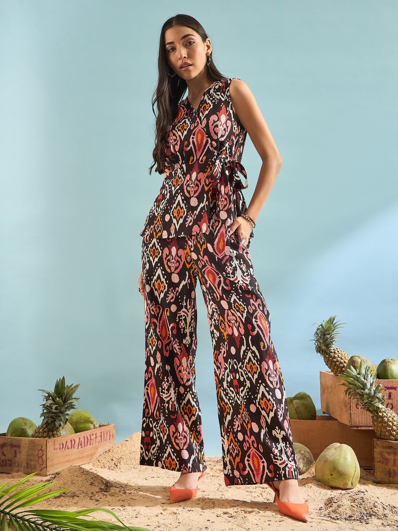 PANIT Brown & Black Seersucker Co-ord Set - Image 1