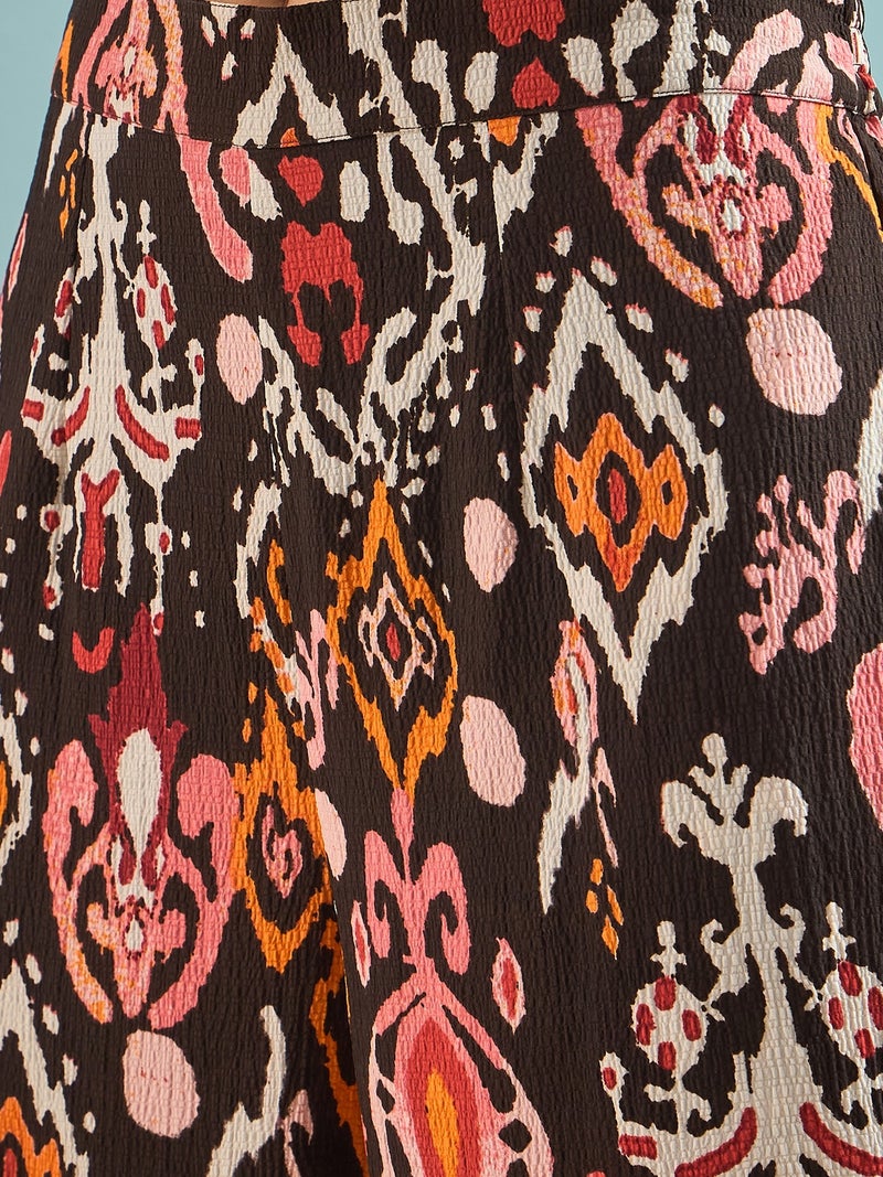 PANIT Brown & Black Seersucker Co-ord Set - Image 4