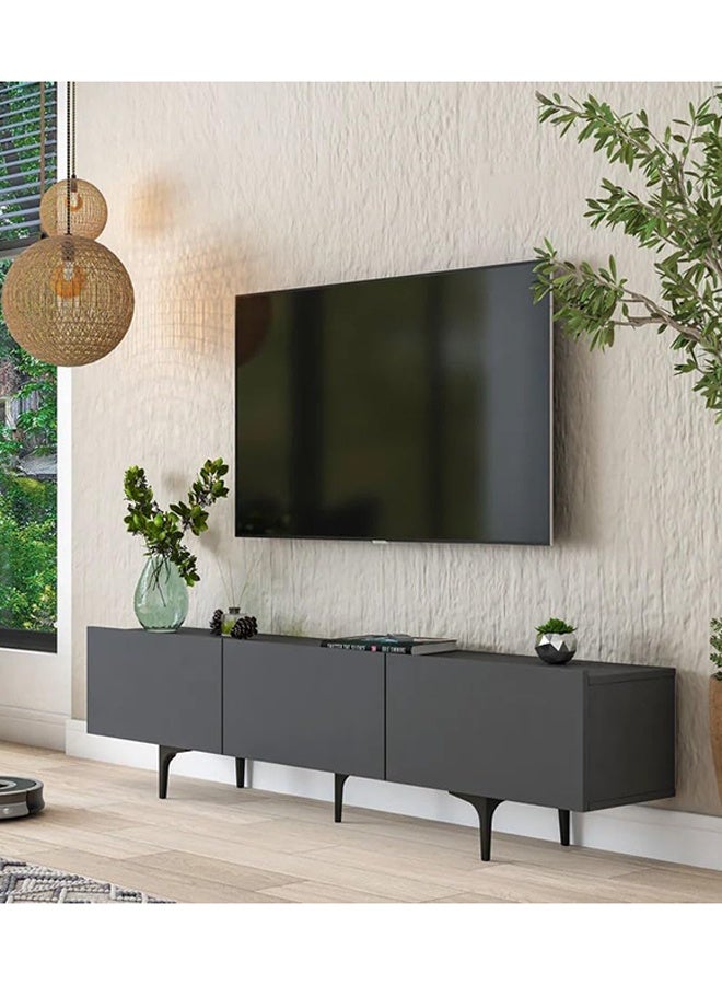 Home Canvas Home Canvas LuxeVision Black TV Console Table  - Image 1