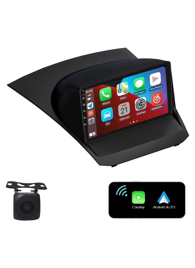 SHEZA STAR Android Car Stereo for Ford Fiesta 2013-2017 6GB RAM 128GB ROM Support SIM Card, Carplay, Mirror Link Wi-Fi BT Radio GPS Navigation 9 Inch IPS Touch Screen with AHD Camera Included  - Image 1