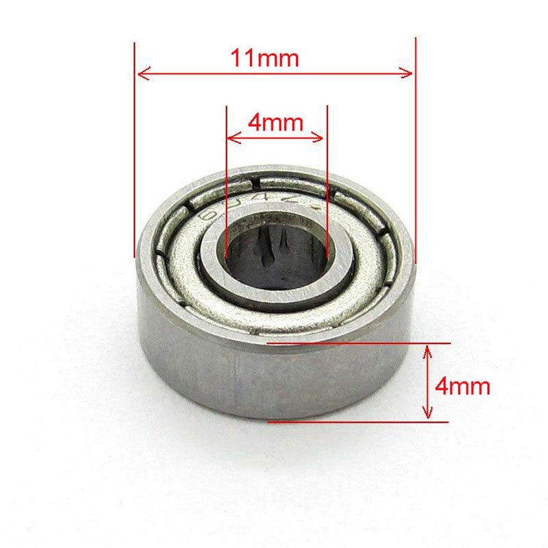 NewZoll 4x11x4 mm Miniature Deep Groove Ball Bearing Steel Skateboard Bearings 694ZZ 694Z 6194 10 PCS Skateboard Bearings  - Image 3