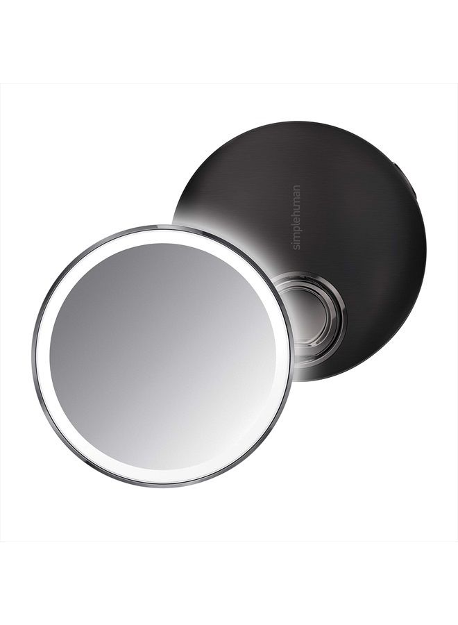 Sensor Mirror Compact, 3X Magnification, Black Stainless Steel