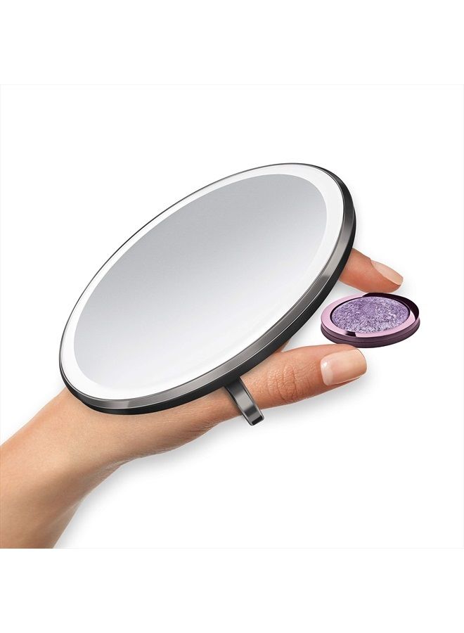 Sensor Mirror Compact, 3X Magnification, Black Stainless Steel
