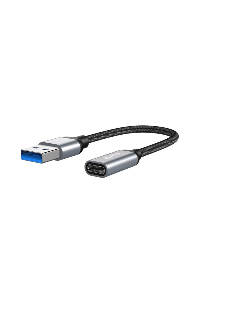 TYCOM - TYCOM USB C Female to USB Male Adapter, 5inch USB A to Type C Connector, Compatible with iPhone 12 Mini/12 Pro Max/11 Pro Max, Type-C Earphone/Flash Drive/Hub - Image 1