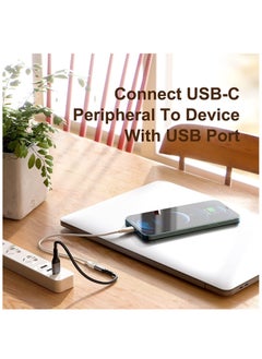 TYCOM TYCOM USB C Female to USB Male Adapter, 5inch USB A to Type C Connector, Compatible with iPhone 12 Mini/12 Pro Max/11 Pro Max, Type-C Earphone/Flash Drive/Hub  - Image 2