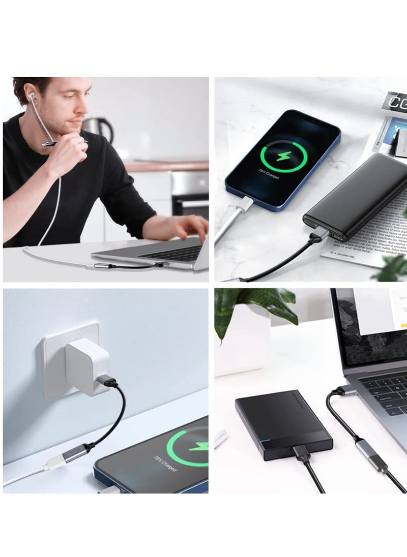 TYCOM - TYCOM USB C Female to USB Male Adapter, 5inch USB A to Type C Connector, Compatible with iPhone 12 Mini/12 Pro Max/11 Pro Max, Type-C Earphone/Flash Drive/Hub - Image 1