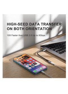 TYCOM TYCOM USB C Female to USB Male Adapter, 5inch USB A to Type C Connector, Compatible with iPhone 12 Mini/12 Pro Max/11 Pro Max, Type-C Earphone/Flash Drive/Hub  - Image 4
