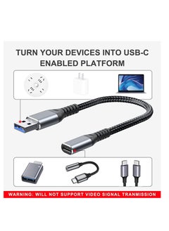 TYCOM TYCOM USB C Female to USB Male Adapter, 5inch USB A to Type C Connector, Compatible with iPhone 12 Mini/12 Pro Max/11 Pro Max, Type-C Earphone/Flash Drive/Hub  - Image 3