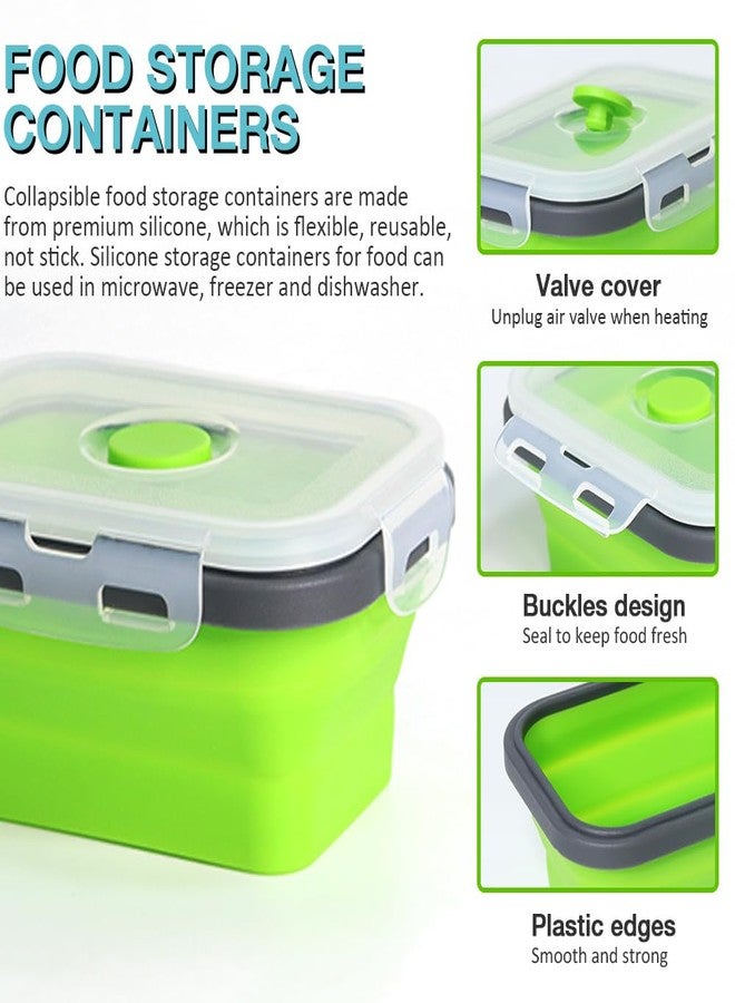 Pharamat Collapsible Silicone Food Storage Container 3 Pack, Silicone Storage Containers for Snack, Fruit(Small, 12 Oz), Stackable, Space Saving, Portion Control - Image 3