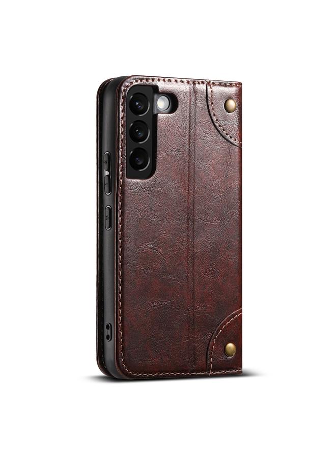 Suteni Case For Samsung Galaxy S23+ 5G Baroque Calf Texture Buckle Wallet Leather Phone Case - Image 4