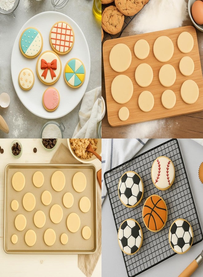 FUSOTO 6PCS Circle Cookie Cutter Set, 6 Sizes- (1.5, 2, 2.5, 3, 3.5, 4) Inches Round Shaped Cookie Cutter, Stainless Steel Circle Cookie Cutters, Baking Tool for Homemaking Cookie - Image 2