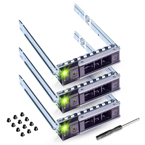 DRIVECADDY 3-Pack 3.5" Hard Drive Caddy - Compatible for Dell PowerEdge Servers - 14-16th Gen T560 R660 R6625 R7615 R7625 R760 R250 R350 T350 R240 R340 R440 R540 - SSD SAS SATA NVMe Tray - Image 1