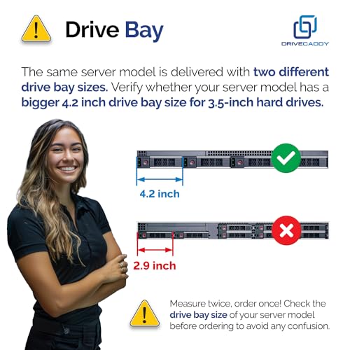 DRIVECADDY 3-Pack 3.5" Hard Drive Caddy - Compatible for Dell PowerEdge Servers - 14-16th Gen T560 R660 R6625 R7615 R7625 R760 R250 R350 T350 R240 R340 R440 R540 - SSD SAS SATA NVMe Tray - Image 2