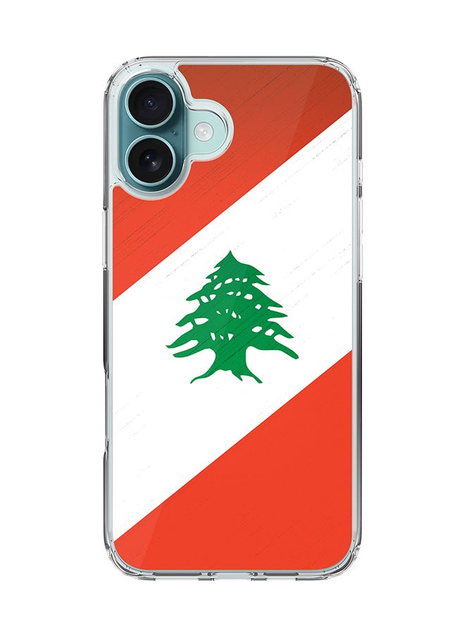 Stylizedd For iPhone 16 Plus Case [Compatible with MagSafe] Slim Magnetic cover Clear Phone Case - Flag Of Lebanon FP - Image 1
