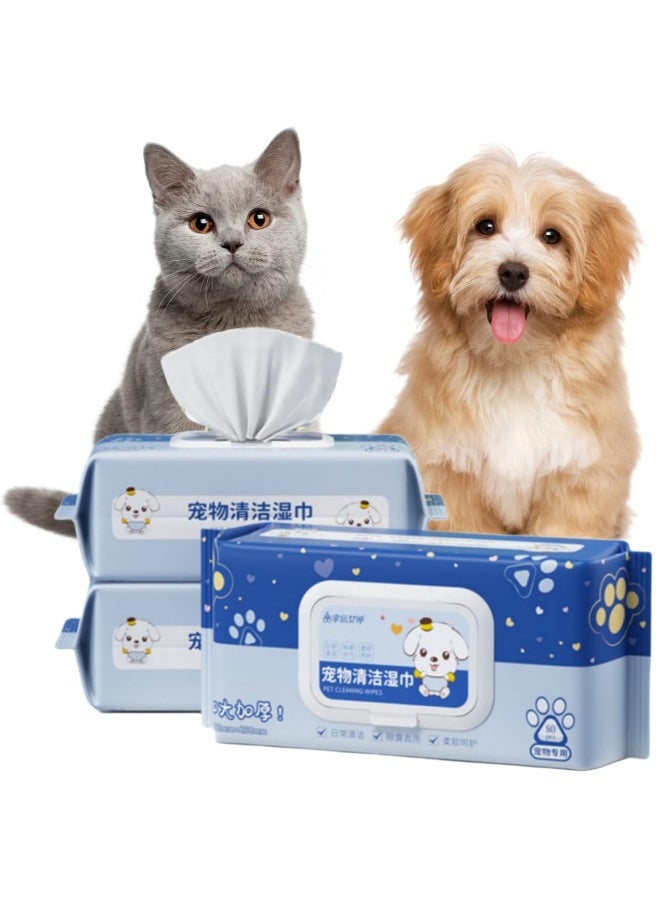SKY-TOUCH - 3pack Dog Wipes 240pcs, Large Pet Grooming Wipes for Dogs & Cats, for full body, eye wipes, ear wipes, Paws Unscented - Image 1