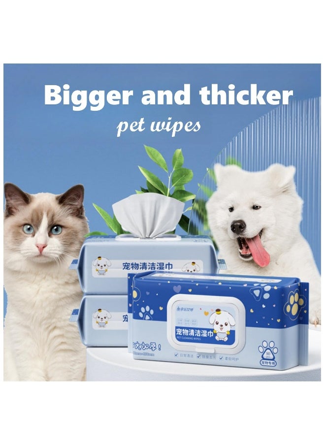 SKY-TOUCH - 3pack Dog Wipes 240pcs, Large Pet Grooming Wipes for Dogs & Cats, for full body, eye wipes, ear wipes, Paws Unscented - Image 1