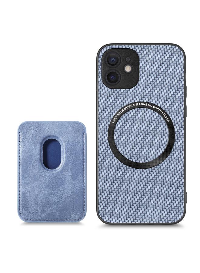 Zaboon Case For iPhone 12 mini Carbon Fiber Leather Card Magsafe Magnetic Phone Case - Image 3
