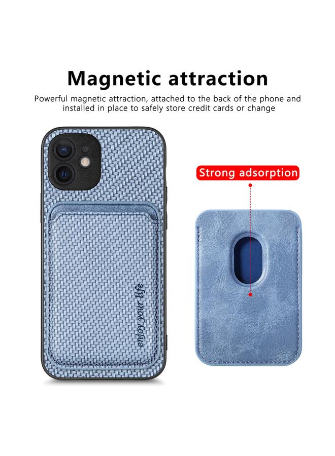 Zaboon Case For iPhone 12 mini Carbon Fiber Leather Card Magsafe Magnetic Phone Case - Image 5
