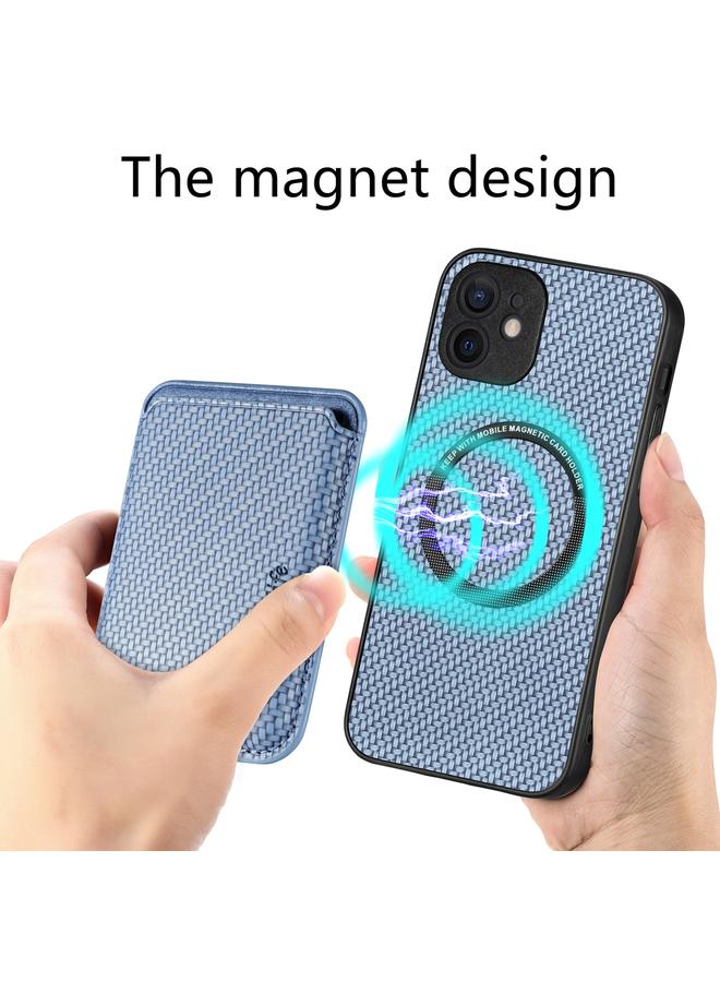 Zaboon Case For iPhone 12 mini Carbon Fiber Leather Card Magsafe Magnetic Phone Case - Image 4