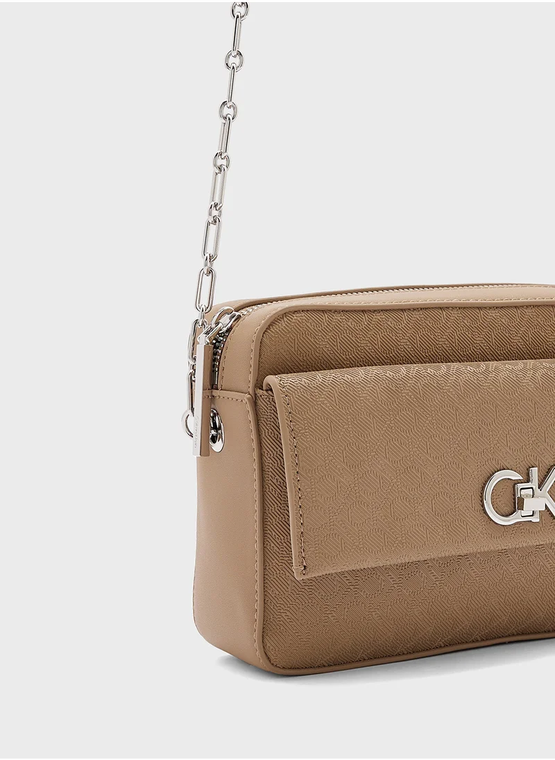 CALVIN KLEIN Logo Packet Detail Crossbody